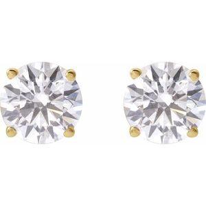 14K Yellow Gold 2 1/2 CTW Lab-Grown Diamond Earrings