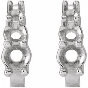 Platinum Graduated Hoop Earring Mounting – image 2