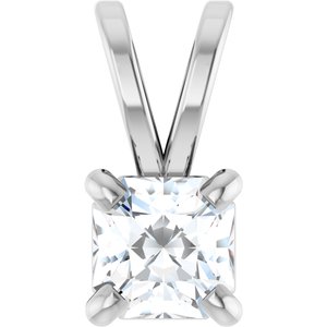 Sterling Silver 1/4 CT Natural Diamond Pendant