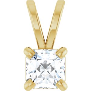 14K Yellow Gold 1/4 CT Natural Diamond Pendant
