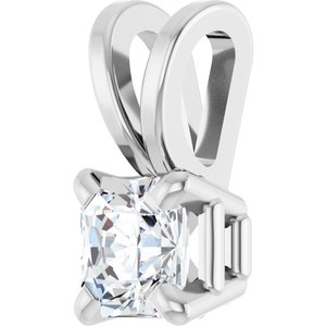 14K White Gold 1/4 CT Natural Diamond Pendant