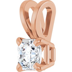 14K Rose Gold 1/4 CT Natural Diamond Pendant