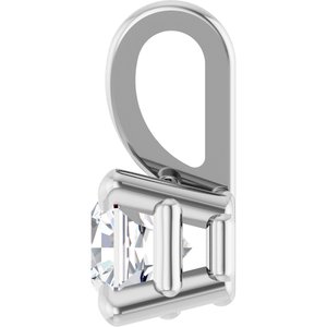 14K White Gold 1/4 CT Natural Diamond Pendant