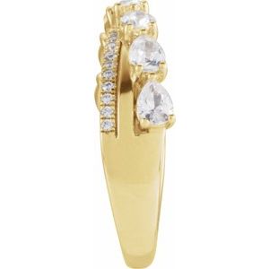 14K Yellow Gold 1 1/8 CTW  Natural Diamond Ring