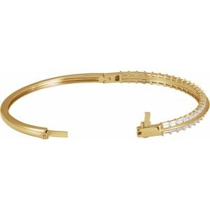 14K Yellow Gold 2 1/6 CTW Lab-Grown Diamond 7" Bangle Bracelet