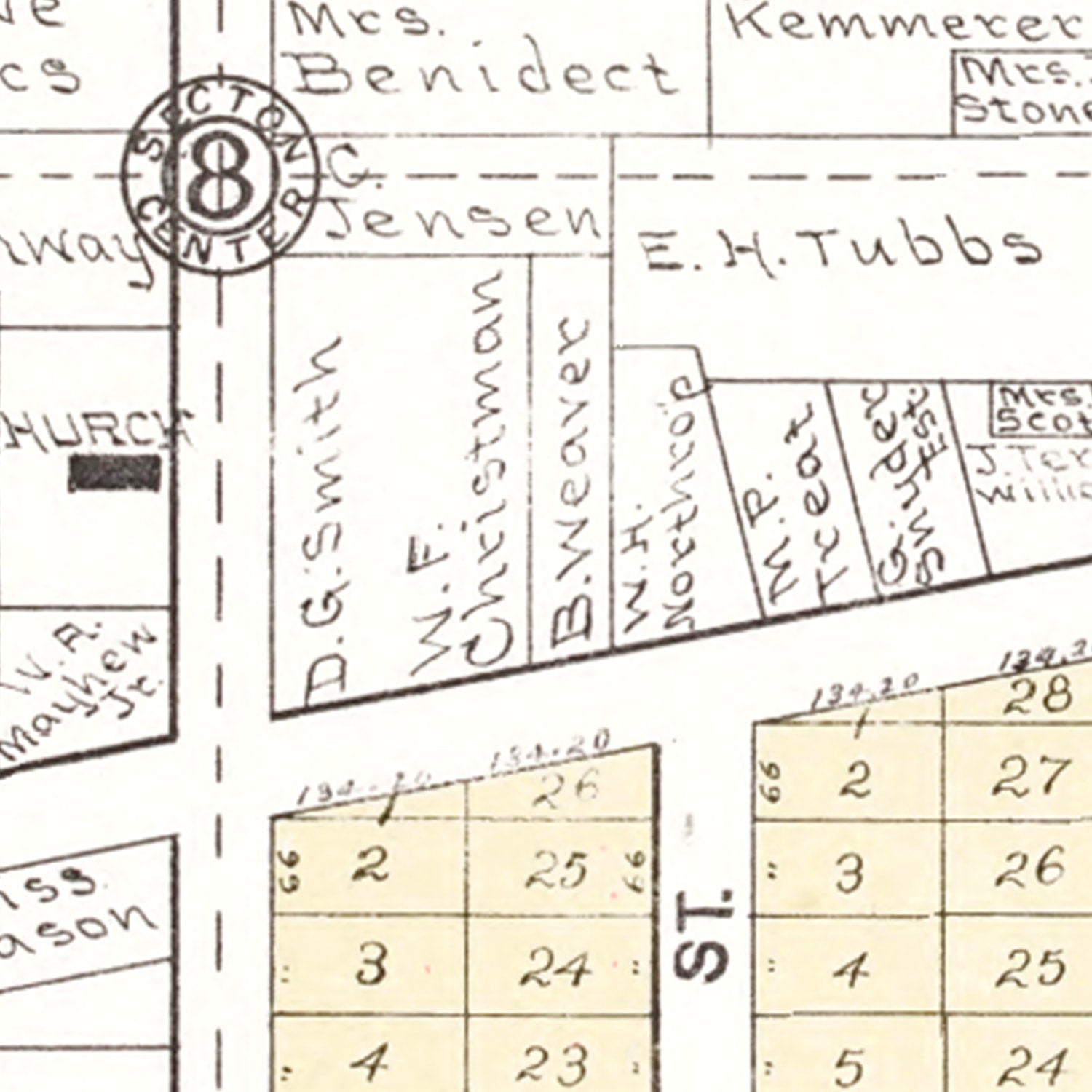 Vintage Map of Clinton, Wisconsin 1917