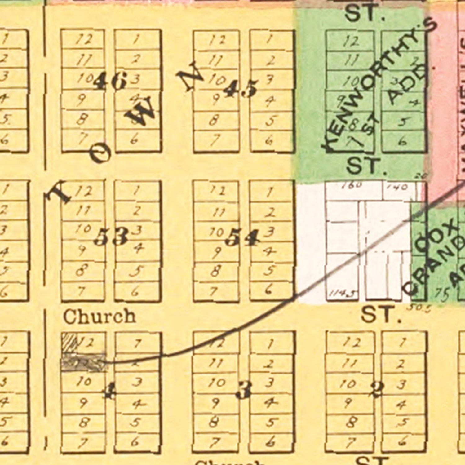 Vintage Map of Stuart, Iowa 1917