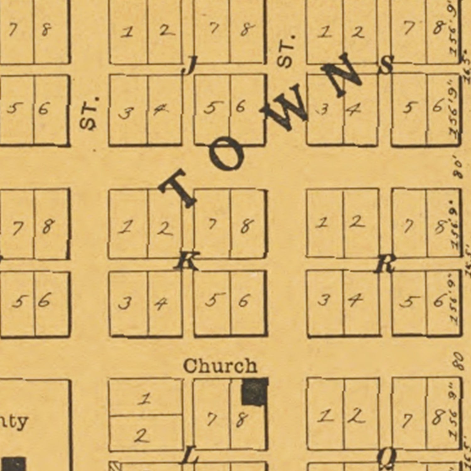 Vintage Map of Panora, Iowa 1917
