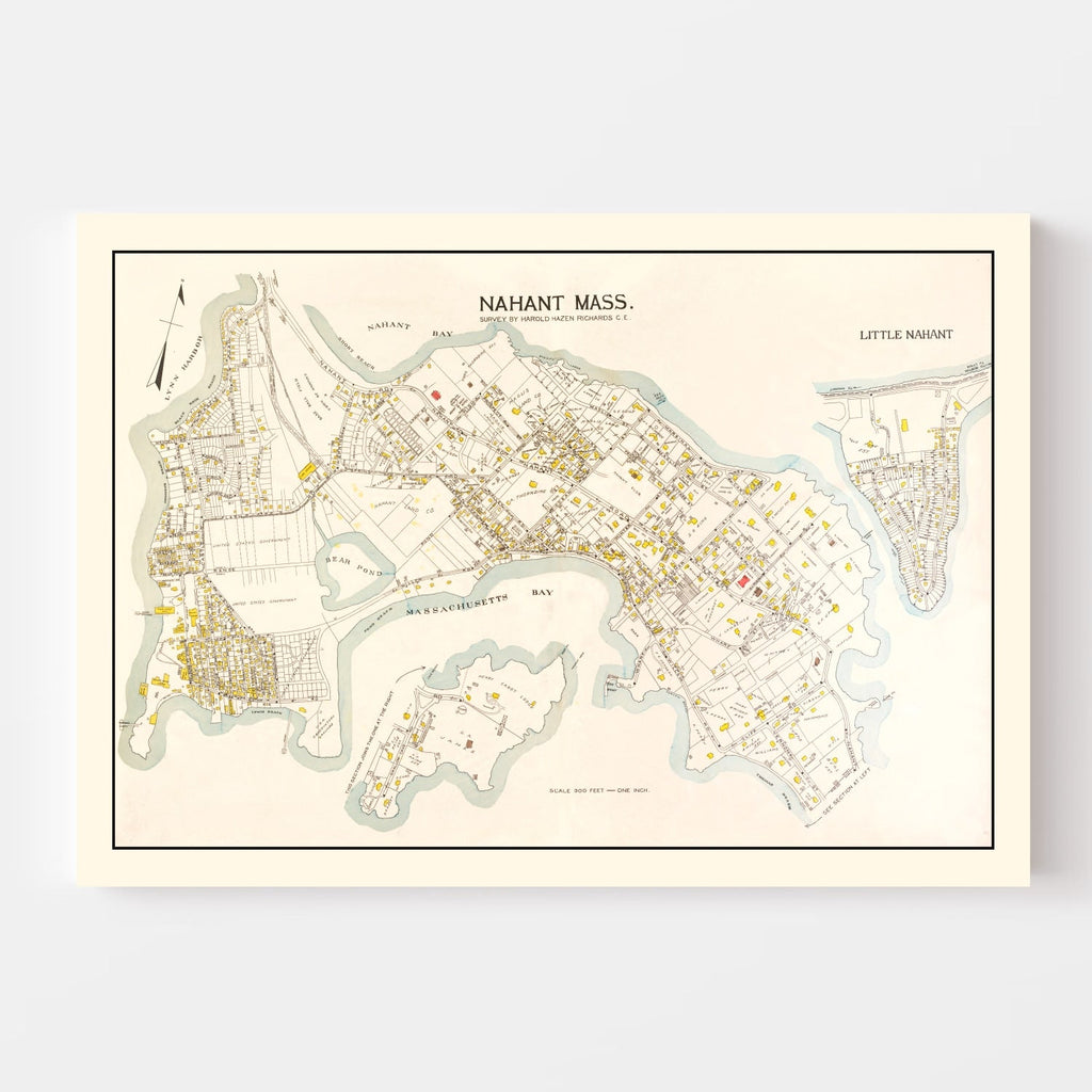 Vintage Map of Nahant, Massachusetts 1924