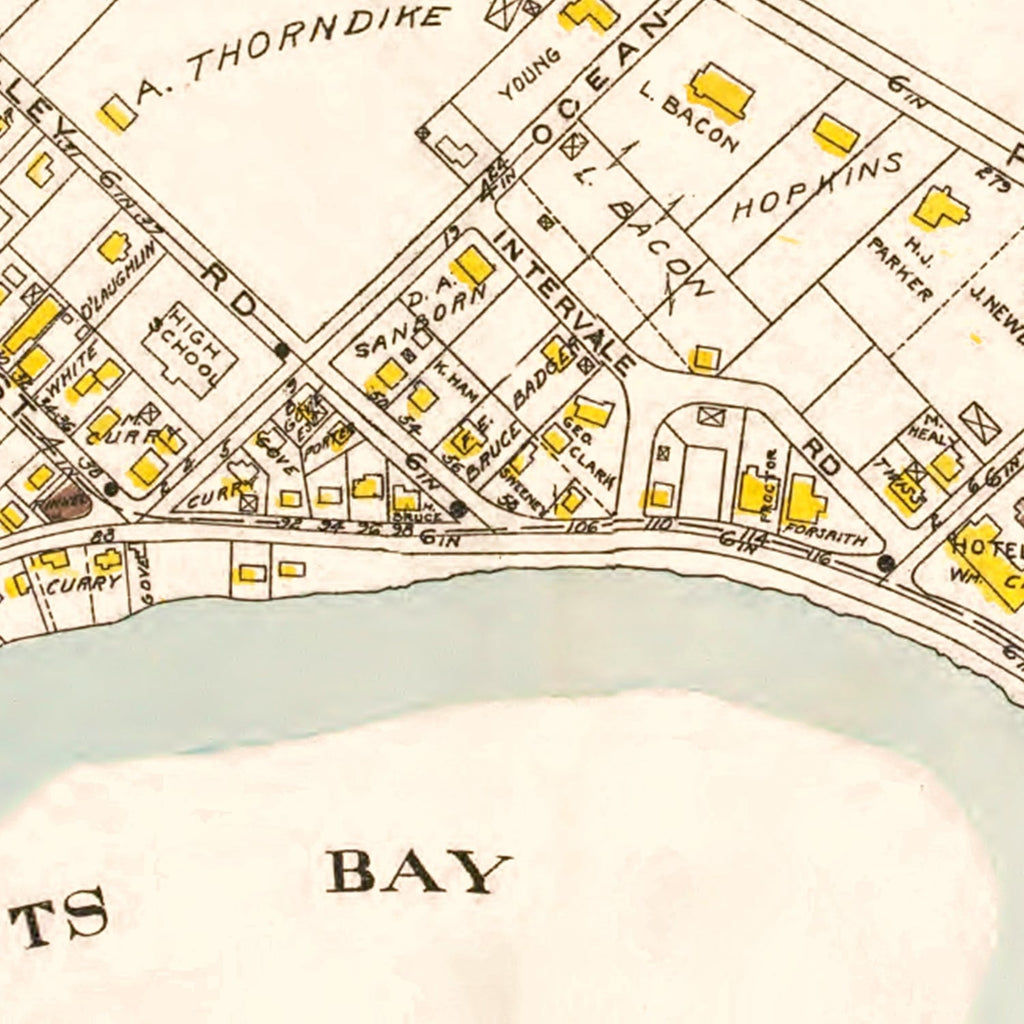 Vintage Map of Nahant, Massachusetts 1924