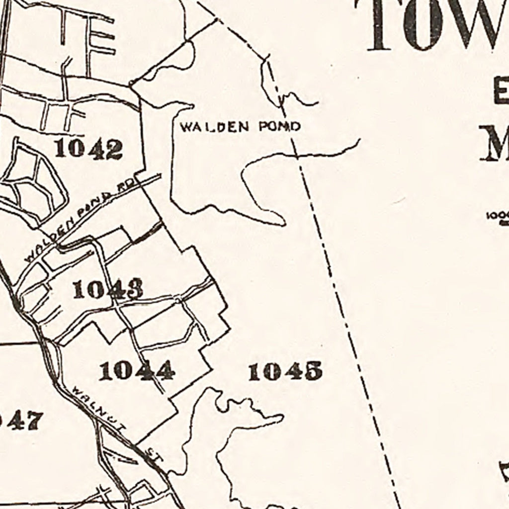 Vintage Map of Saugus, Massachusetts 1924