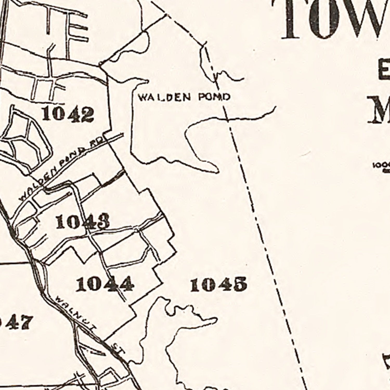 Vintage Map of Saugus, Massachusetts 1924