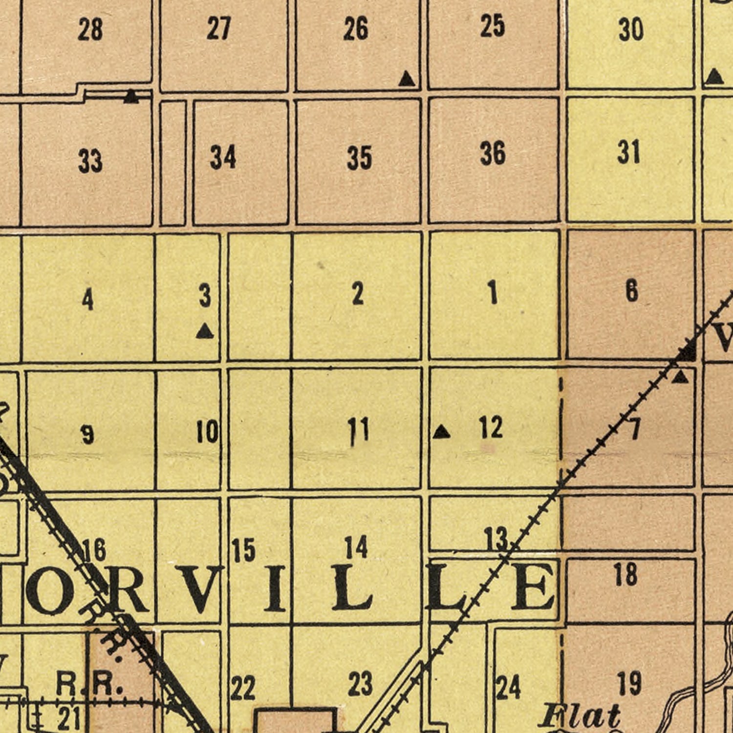 Vintage Map of Christian County, Illinois 1924