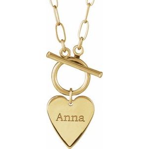 Engravable Toggle Necklace
