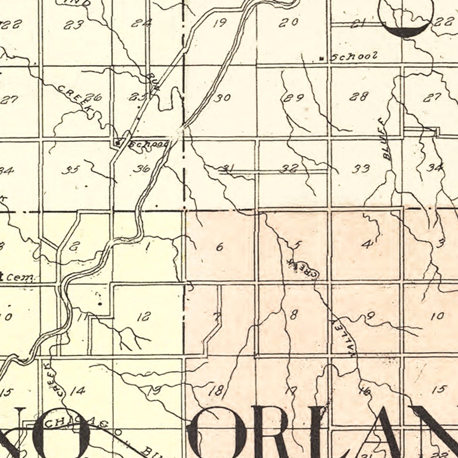 Vintage Map of Cheyenne County, Kansas 1928