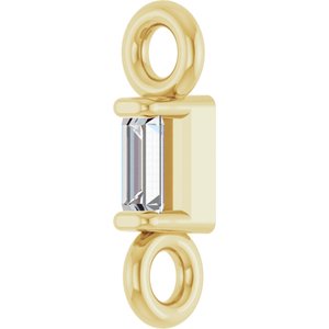 14K Yellow Gold .02 CT Natural Diamond Link