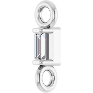 Platinum .02 CT Natural Diamond Link