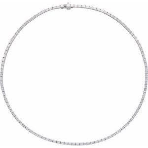 14K White Gold 11 3/4 CTW Lab-Grown Diamond Line 16" Necklace