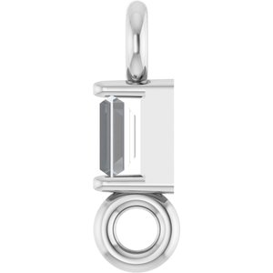 Platinum .02 CT Natural Diamond Link