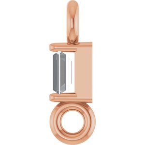 14K Rose Gold .02 CT Natural Diamond Link