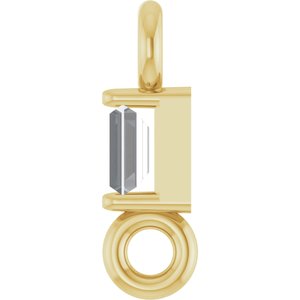 14K Yellow Gold .02 CT Natural Diamond Link