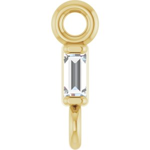 14K Yellow Gold .02 CT Natural Diamond Link