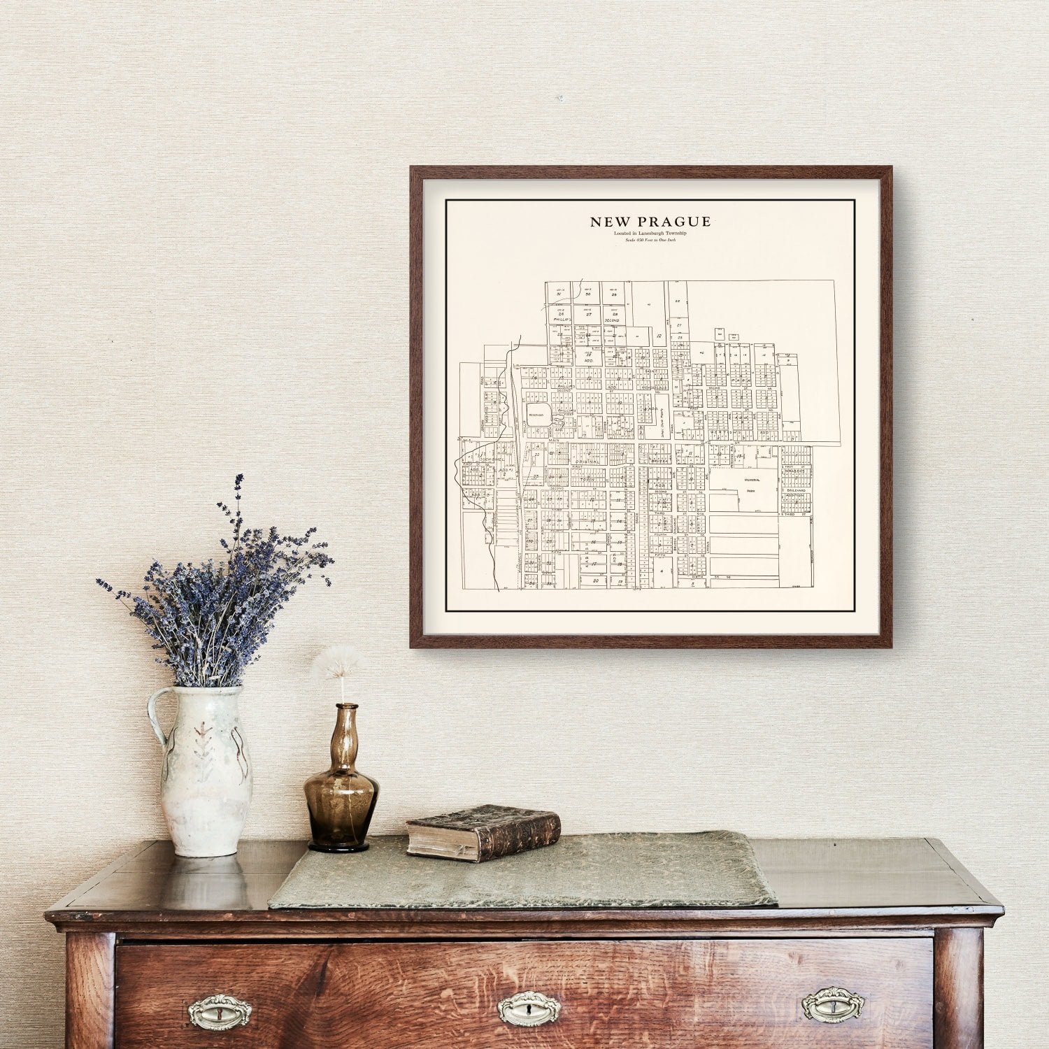 Vintage Map of New Prague, Minnesota 1928