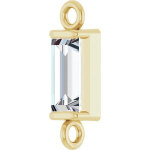 14K Yellow Gold Lab-Grown Moissanite Link