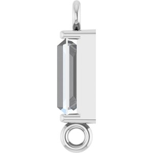 Platinum 1/4 CT Natural Diamond Link