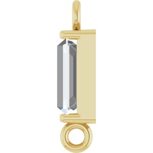 14K Yellow Gold Lab-Grown Moissanite Link