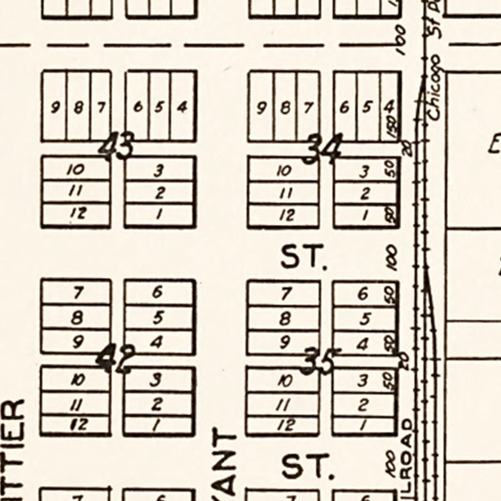 Vintage Map of Ottawa, Minnesota 1928