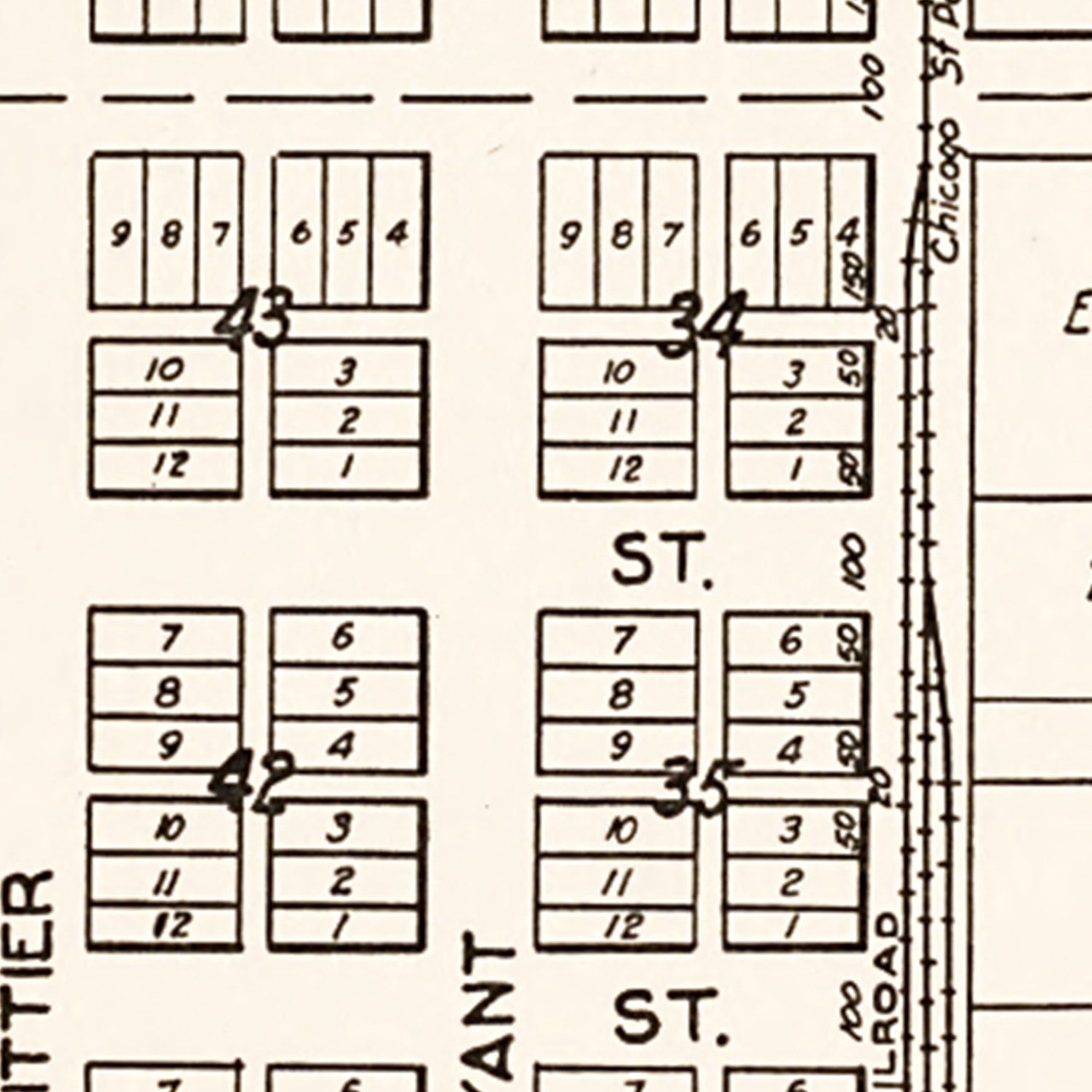 Vintage Map of Ottawa, Minnesota 1928
