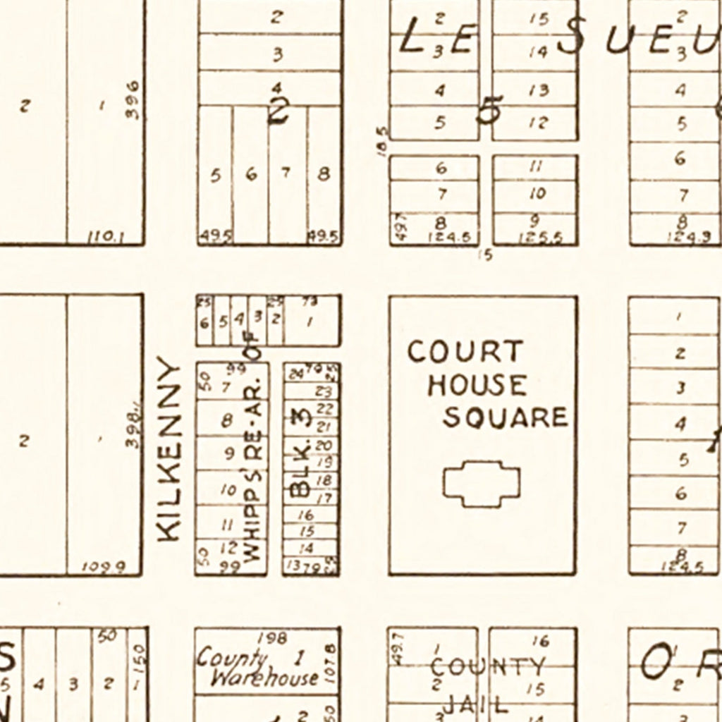 Vintage Map of Le Sueur Center, Minnesota 1928