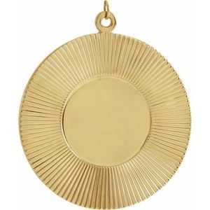 14K Yellow Gold Sunburst Pendant