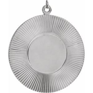 14K White Gold Sunburst Pendant