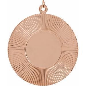 14K Rose Gold Sunburst Pendant