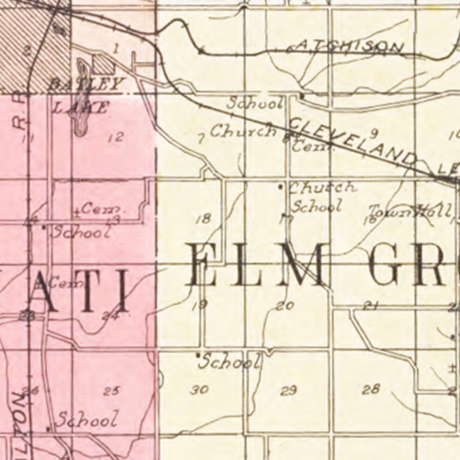 Vintage Map of Tazewell County, Illinois 1929