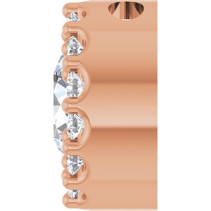 14K Rose Gold 1/2 CTW Natural Diamond Halo-Style Pendant