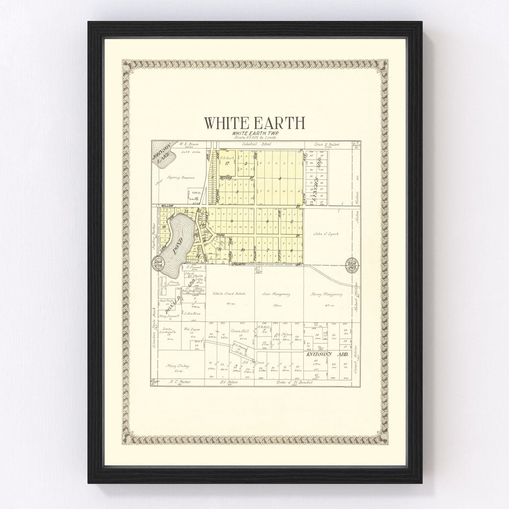 Vintage Map of White Earth, Minnesota 1929