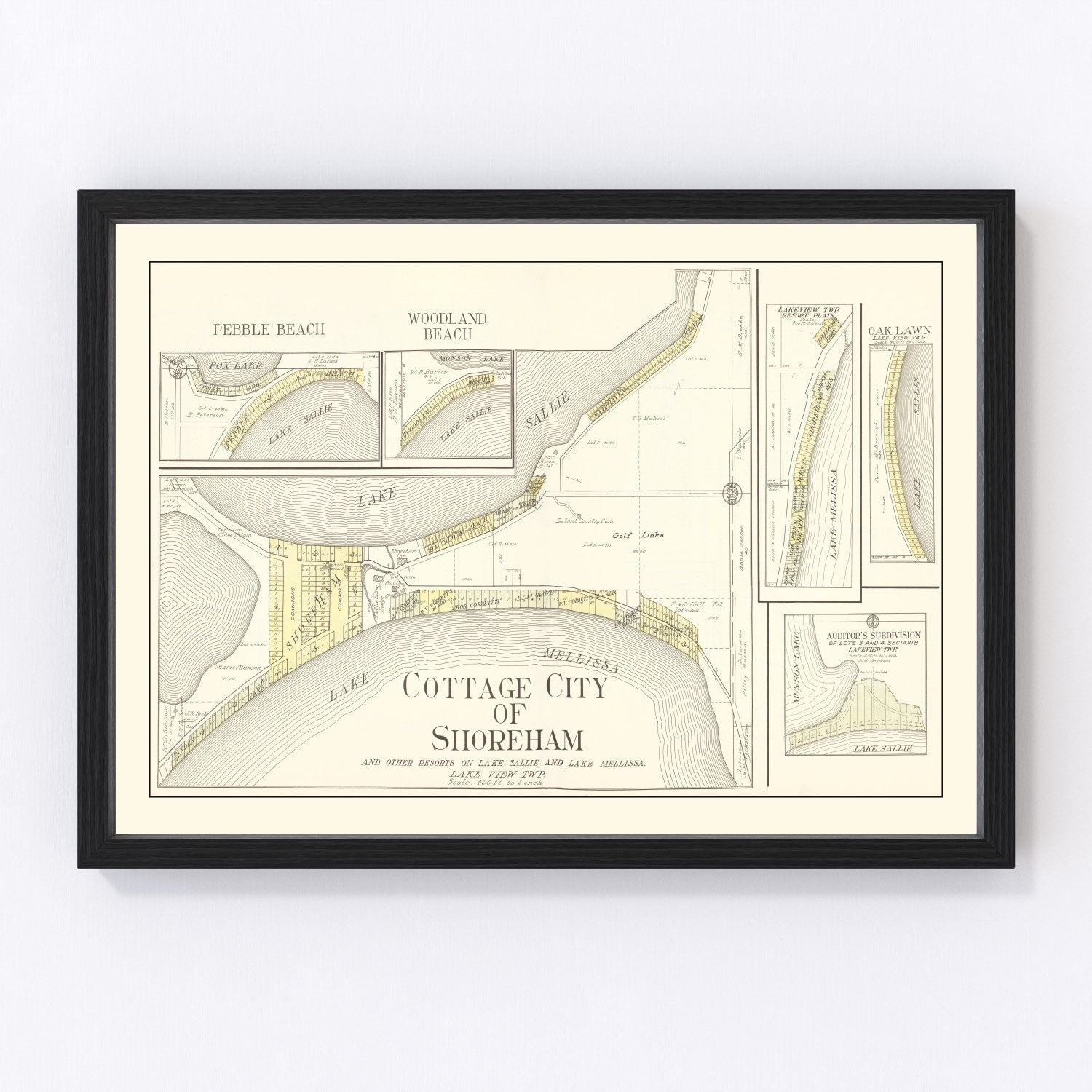 Vintage Map of Shoreham, Minnesota 1929