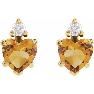 Accented Heart Earrings