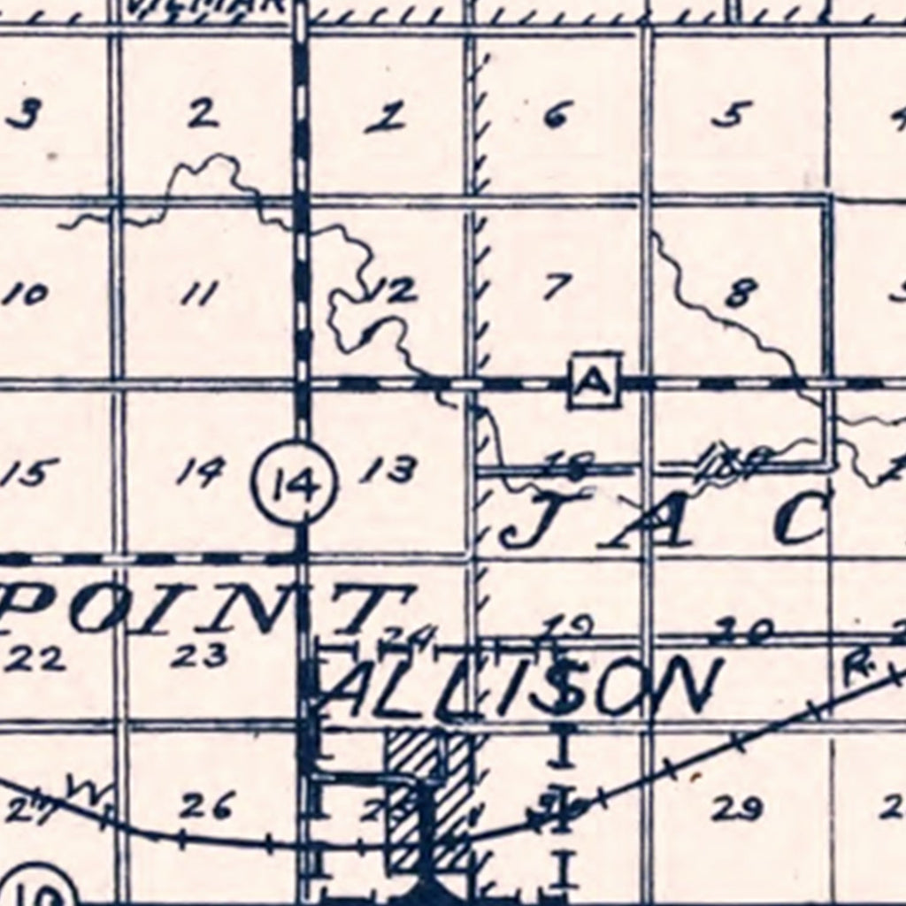 Vintage Map of Butler County, Iowa 1930