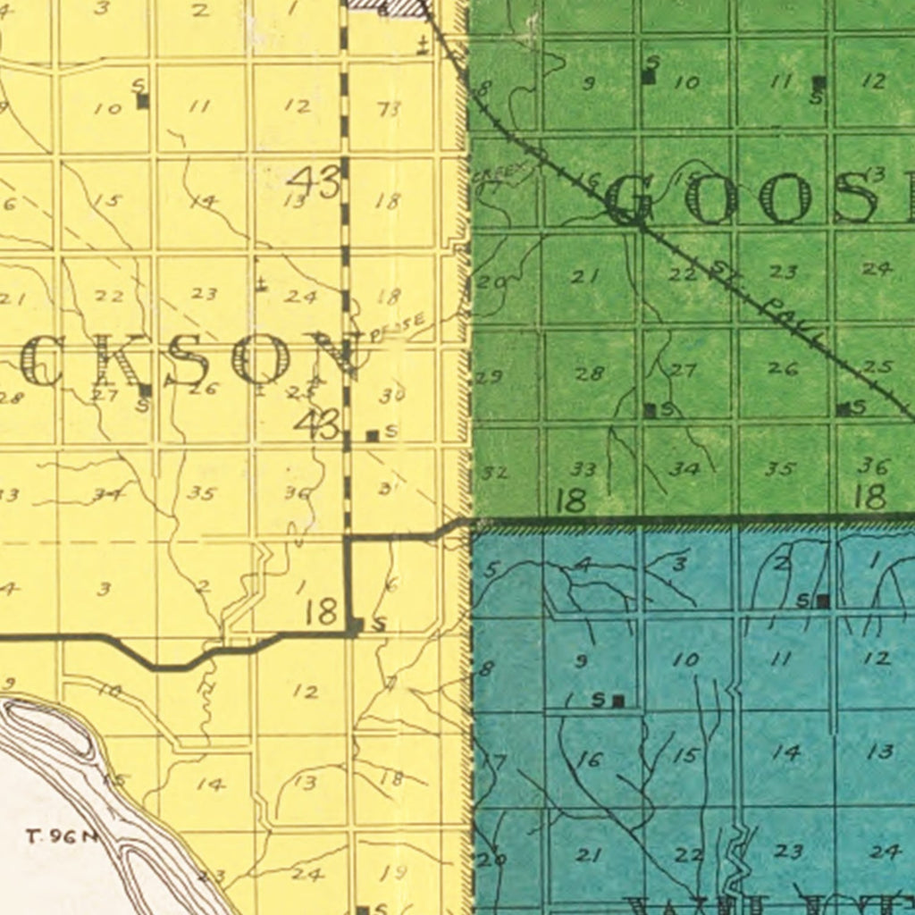 Vintage Map of Charles Mix County, South Dakota 1931