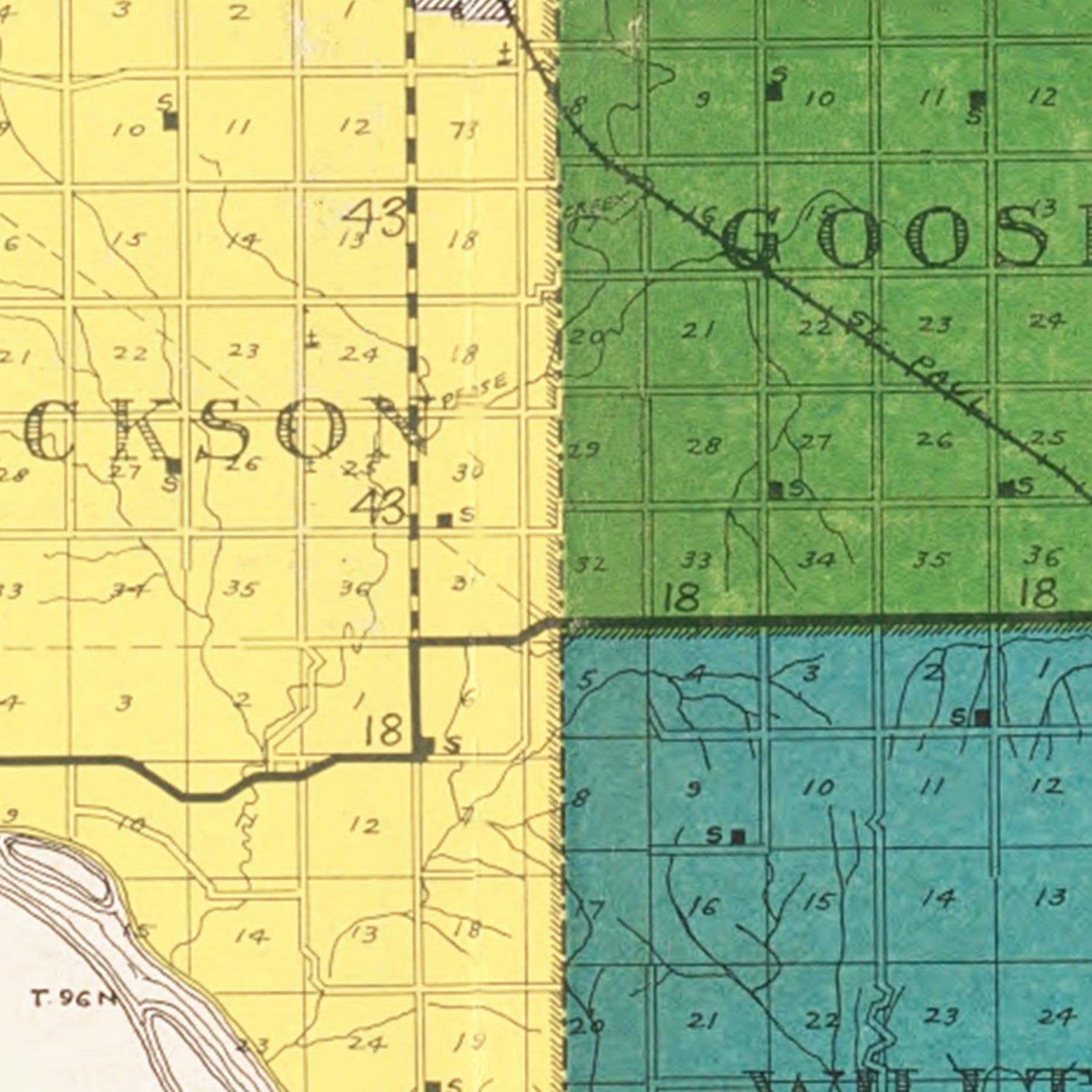 Vintage Map of Charles Mix County, South Dakota 1931