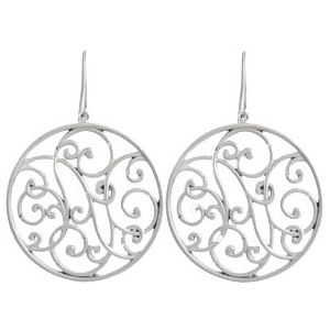 Sterling Silver 1/10 CTW Natural Diamond Scroll Earrings – image 2
