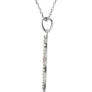14K White Gold 1/6 CTW Natural Diamond 16" Necklace