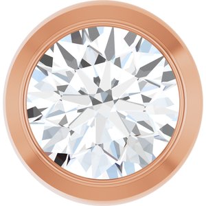 14K Rose Gold 1/3 CT Natural Diamond Slide Pendant