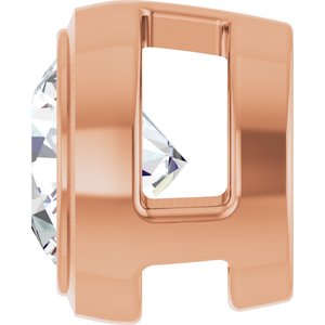 14K Rose 1/3 CT Natural Diamond Slide Pendant