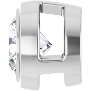 14K White Gold 1/3 CT Lab Grown Diamond Slide Pendant