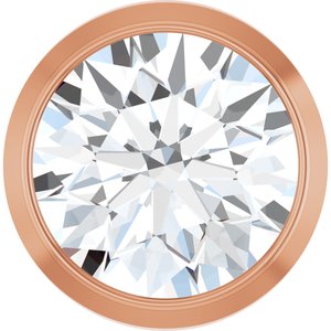 14K Rose Gold 1/2 CT Lab-Grown Diamond Slide Pendant